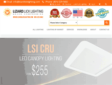 Tablet Screenshot of lizardlicklighting.com